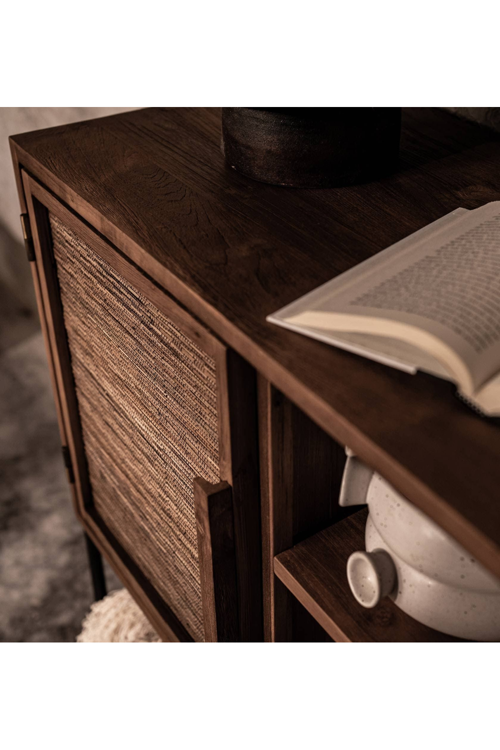 Natural Teak Wood 2-Door Dresser | dBodhi Coco | OROA.com