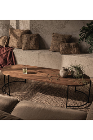 Oval Wooden Coffee Table | dBodhi Coco | OROA.com