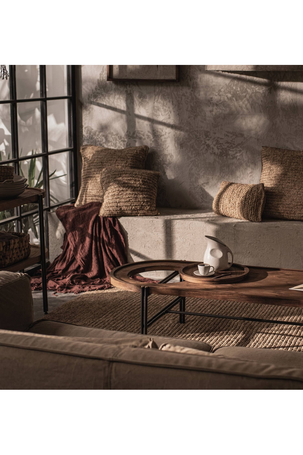 Oval Wooden Coffee Table With Tray | dBodhi Coco | OROA.com