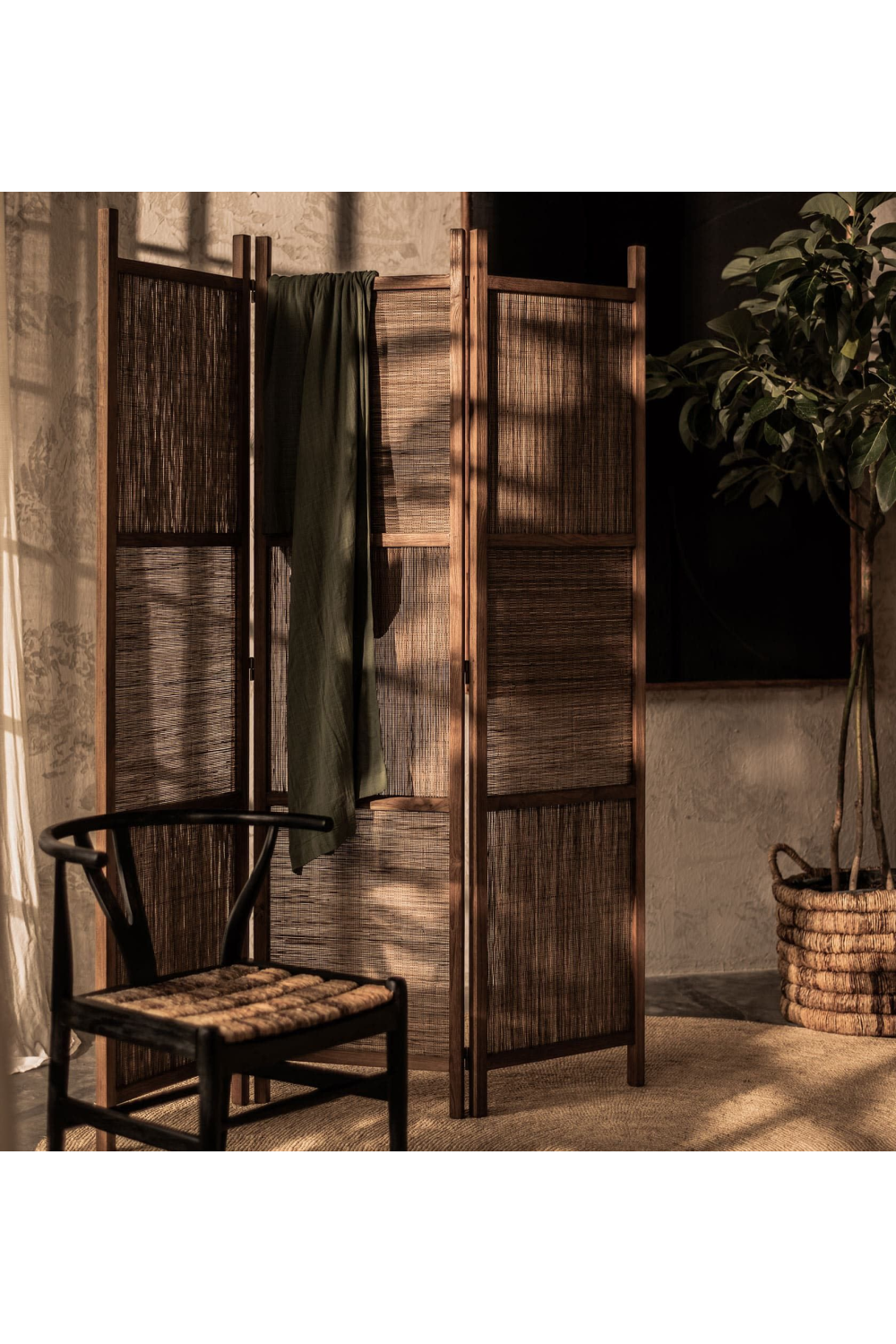 Teak Framed Coconut Leaf Divider | dBodhi Coco | OROA.com