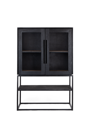Glass Door Cabinet With Open Rack | dBodhi Karma | OROA.com