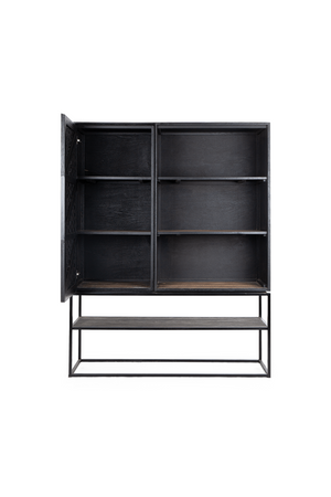 Wooden 3-Shelf Cabinet With Open Rack | dBodhi Karma | OROA.com