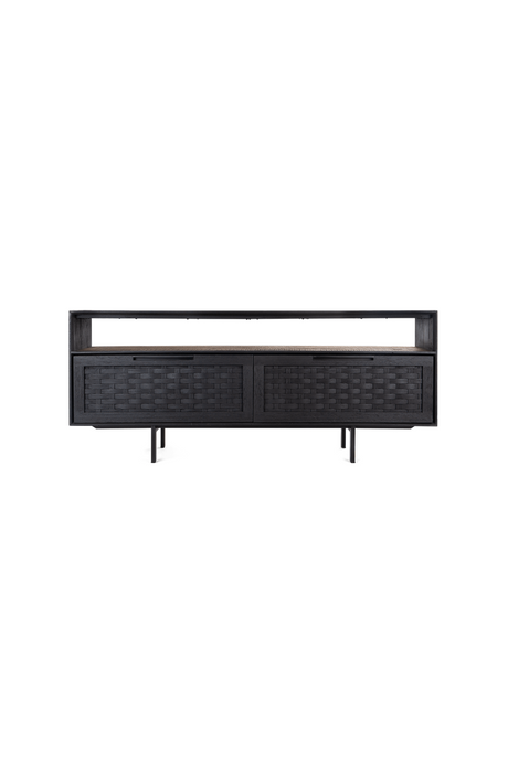 Charcoal Wooden 2-Drawer Low Dresser | dBodhi Karma | OROA.com