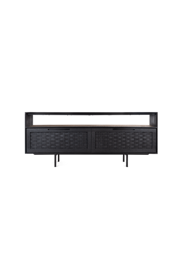 Charcoal Wooden 2-Drawer Low Dresser | dBodhi Karma | OROA.com