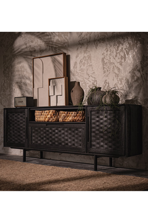 Black Wooden Industrial Low Dresser | dBodhi Karma | OROA.com