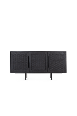 Black Wooden 3-Door Low Dresser | dBodhi Karma | OROA.com