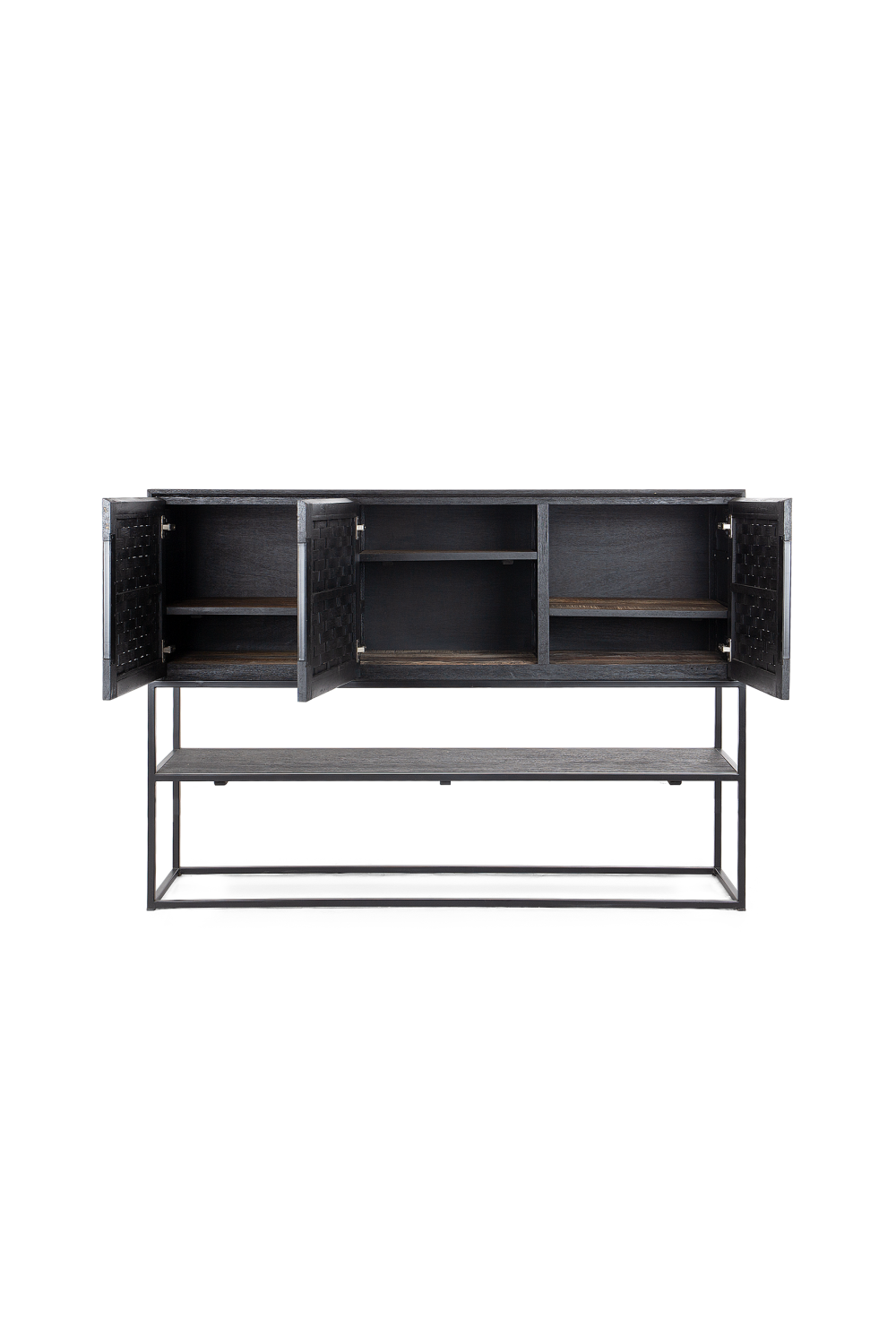 Black Wooden 3-Door High Dresser | dBodhi Karma | OROA.com