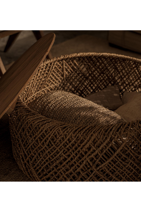 Round Woven Abaca Coffee Table Set (3) | dBodhi Knut | OROA