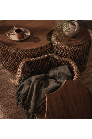 Round Abaca Coffee Table Set (3) | dBodhi Knut Padi | OROA.com