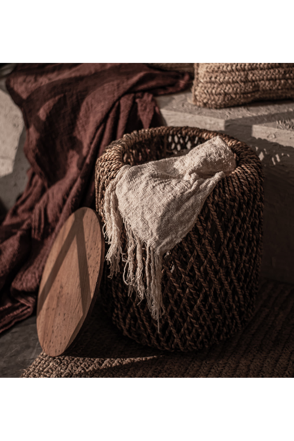 Round Abaca Side Table | dBodhi Knut | OROA