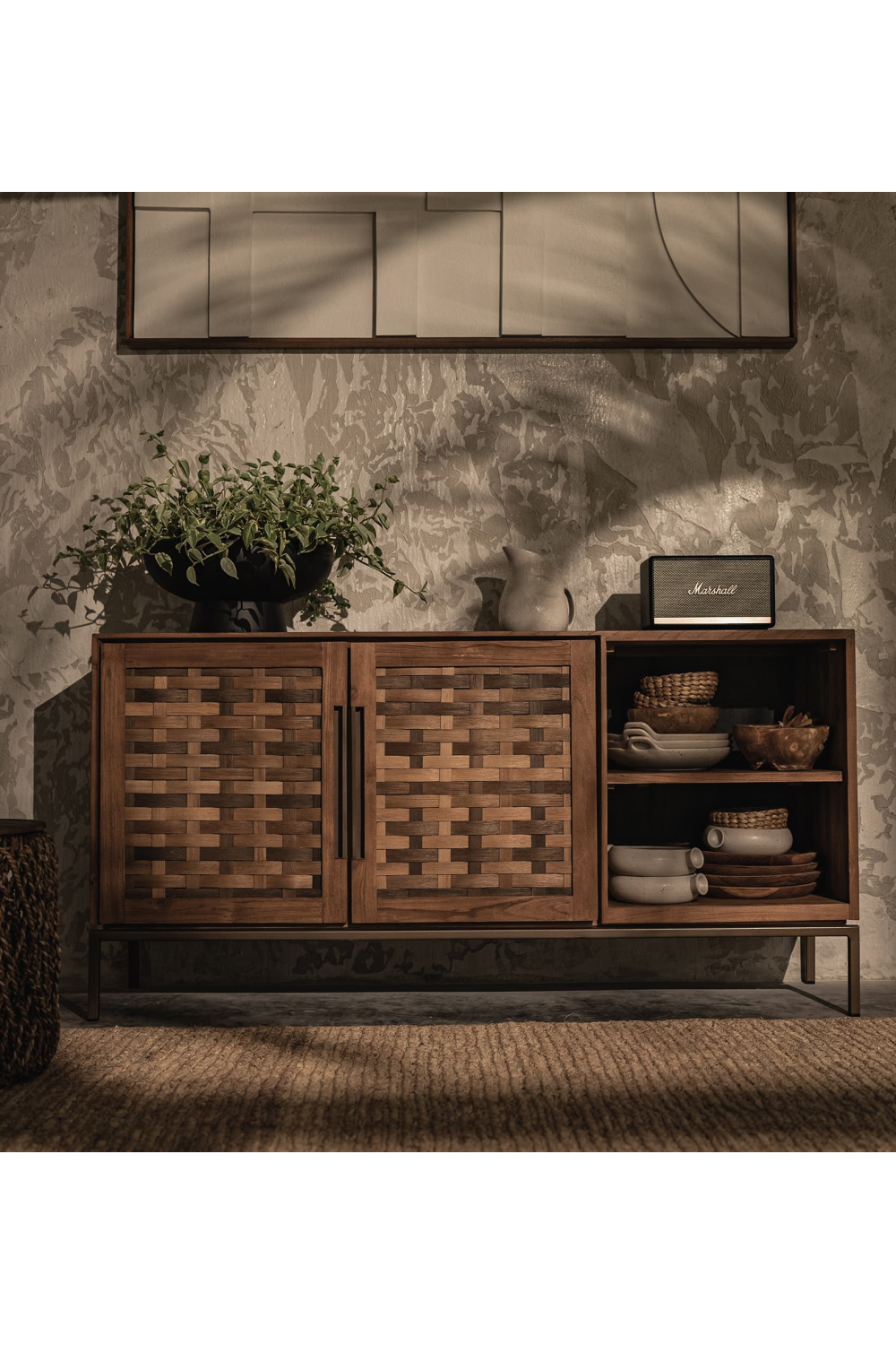Natural Teak Wood Low Dresser | dBodhi Karma | OROA.com