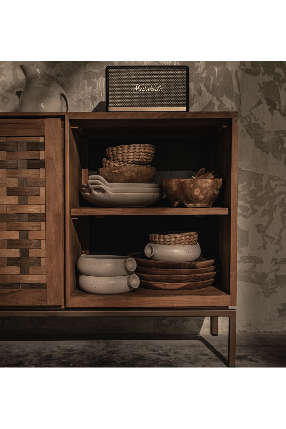 Natural Teak Wood Low Dresser | dBodhi Karma | OROA.com