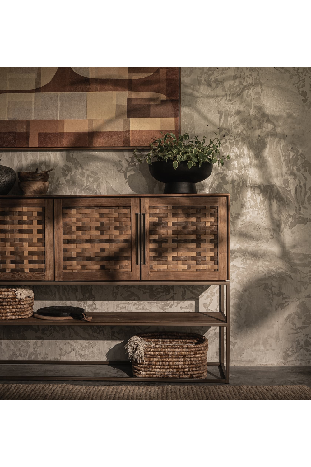 Natural Wooden High Dresser | dBodhi Karma | OROA.com
