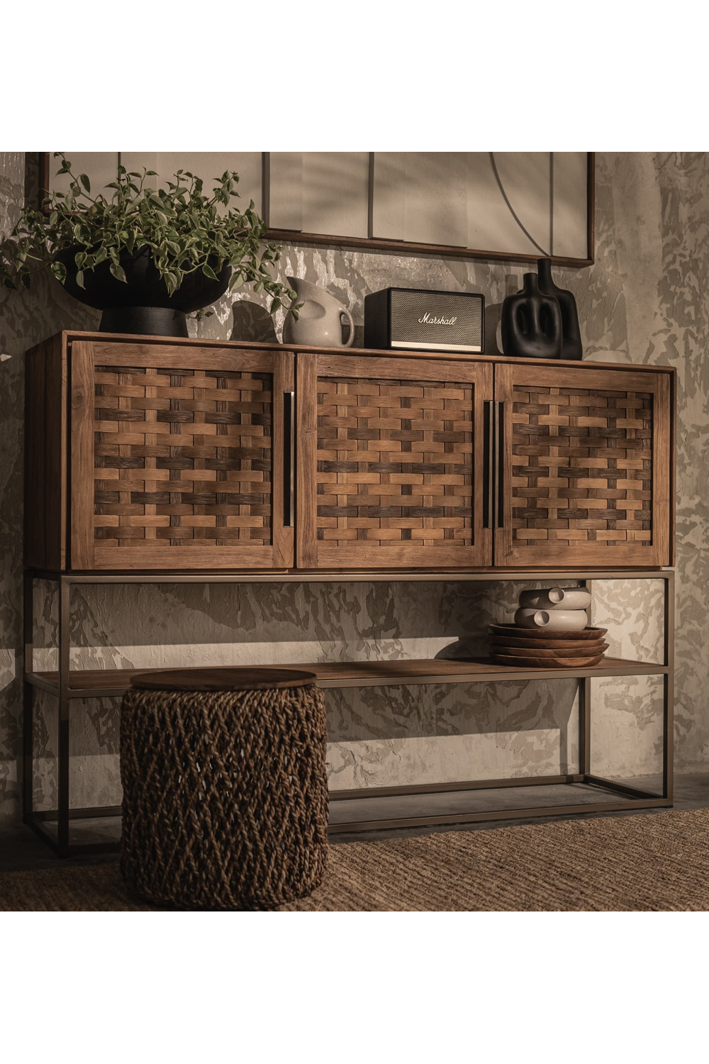 Natural Wooden High Dresser | dBodhi Karma | OROA.com
