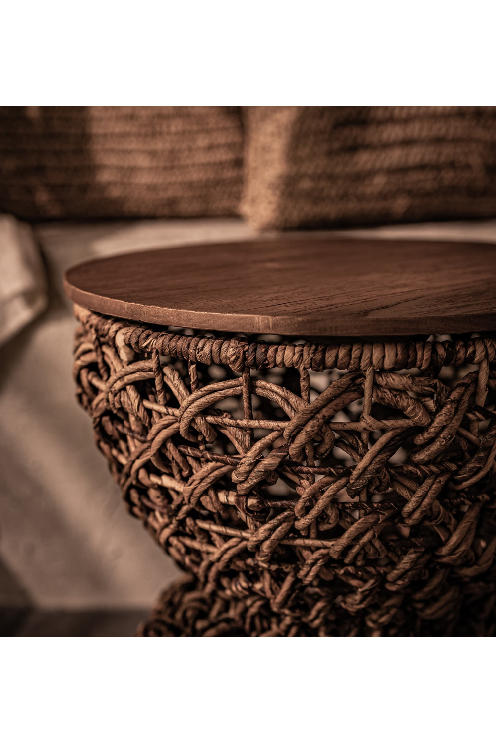 Hourglass Shaped Wooden Stool | dBodhi Rebana Sopran | OROA.com