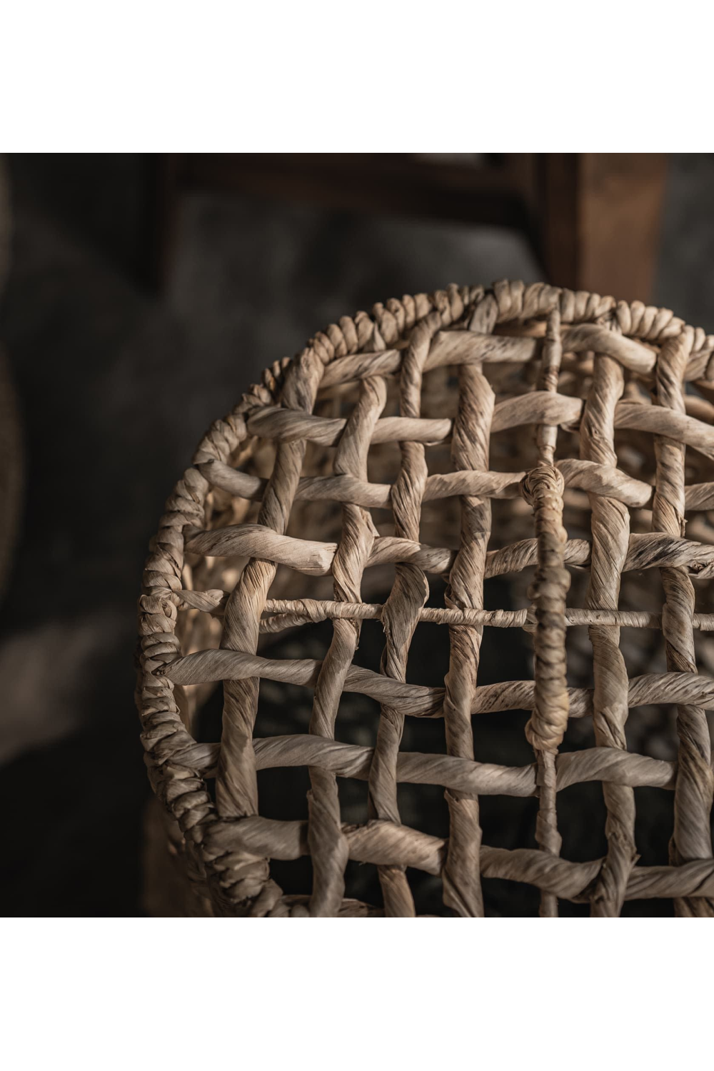 Pear-Shaped Lidded Abaca Laundry Basket | dBodhi Sumbing | OROA.com