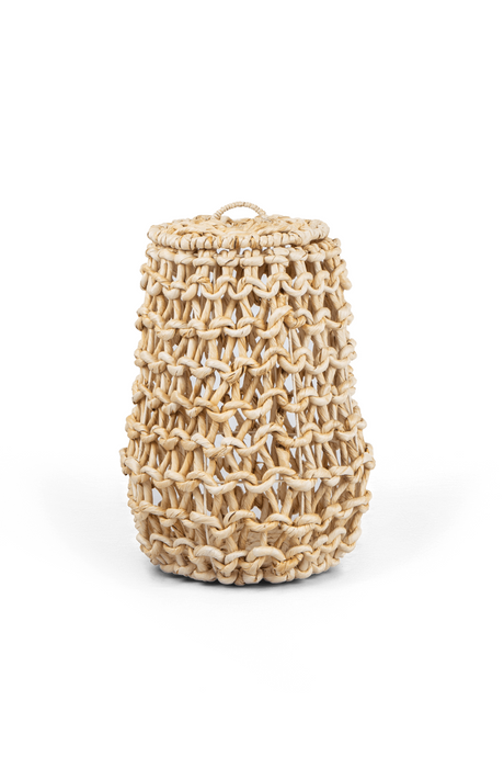 Lidded Woven Abaca Laundry Basket | dBodhi Banda | OROA.com