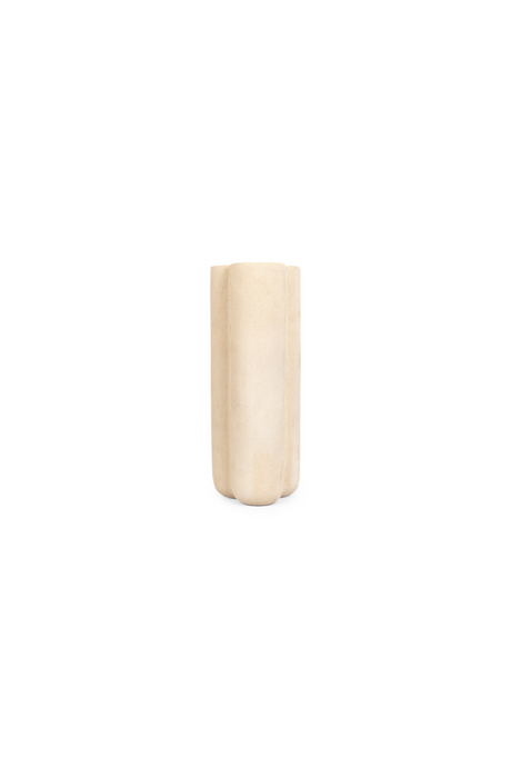 White Sculptured Sandstone Vase | dBodhi |  OROA.com
