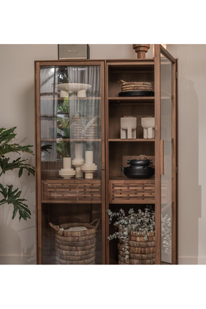 Adjustable Teak Display Cabinet | dBodhi Hopper  | OROA.com
