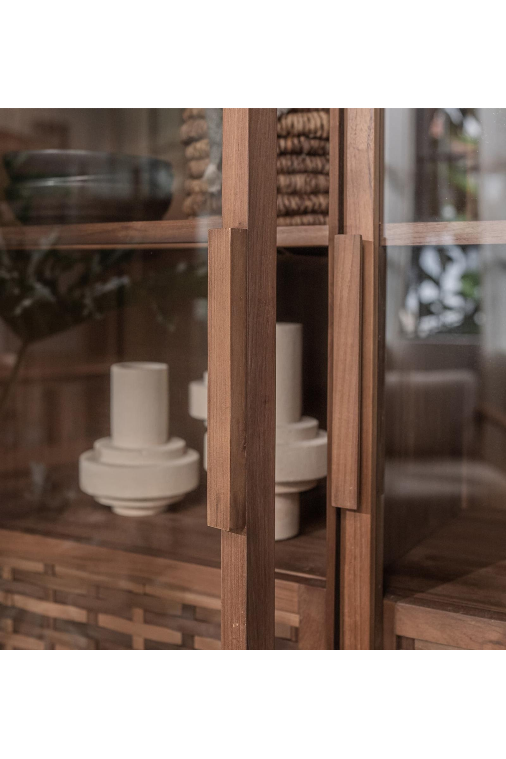 Adjustable Teak Display Cabinet | dBodhi Hopper  | OROA.com