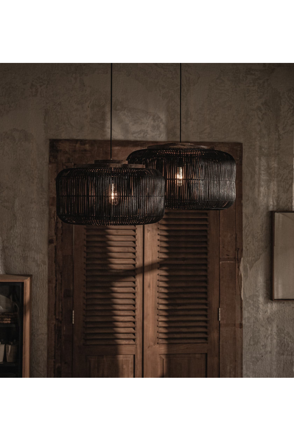 Charcoal Rattan Hanging Lamp | dBodhi Bucket | OROA.com