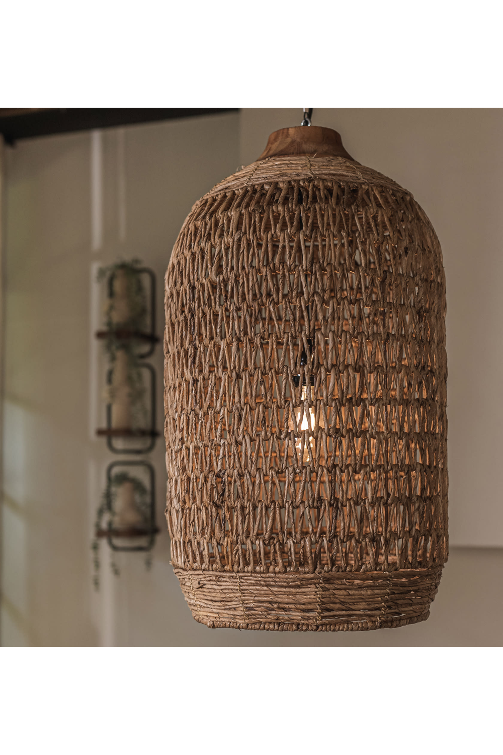 Abaca Latticed Lampshade | dBodhi Brandy Wing |  OROA.com
