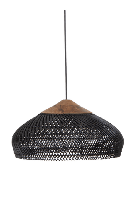 Black Braided Rattan Pendant Lamp | dBodhi Banjo | OROA