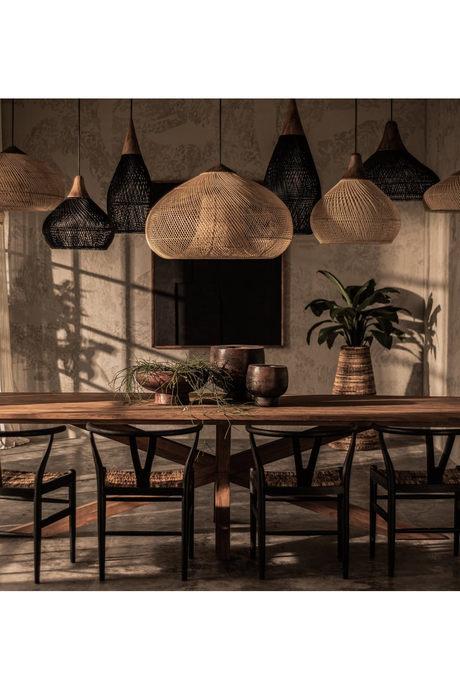 Braided Rattan Hanging Lamp | dBodhi Drum | OROA.com