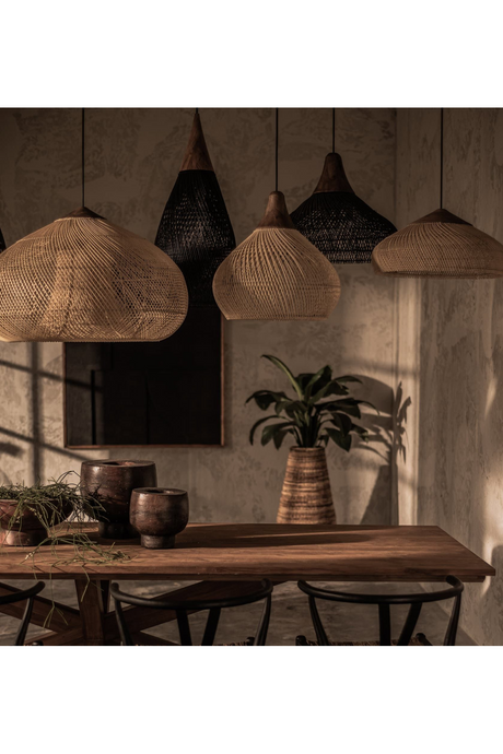 Braided Rattan Hanging Lamp | dBodhi Drum | OROA.com