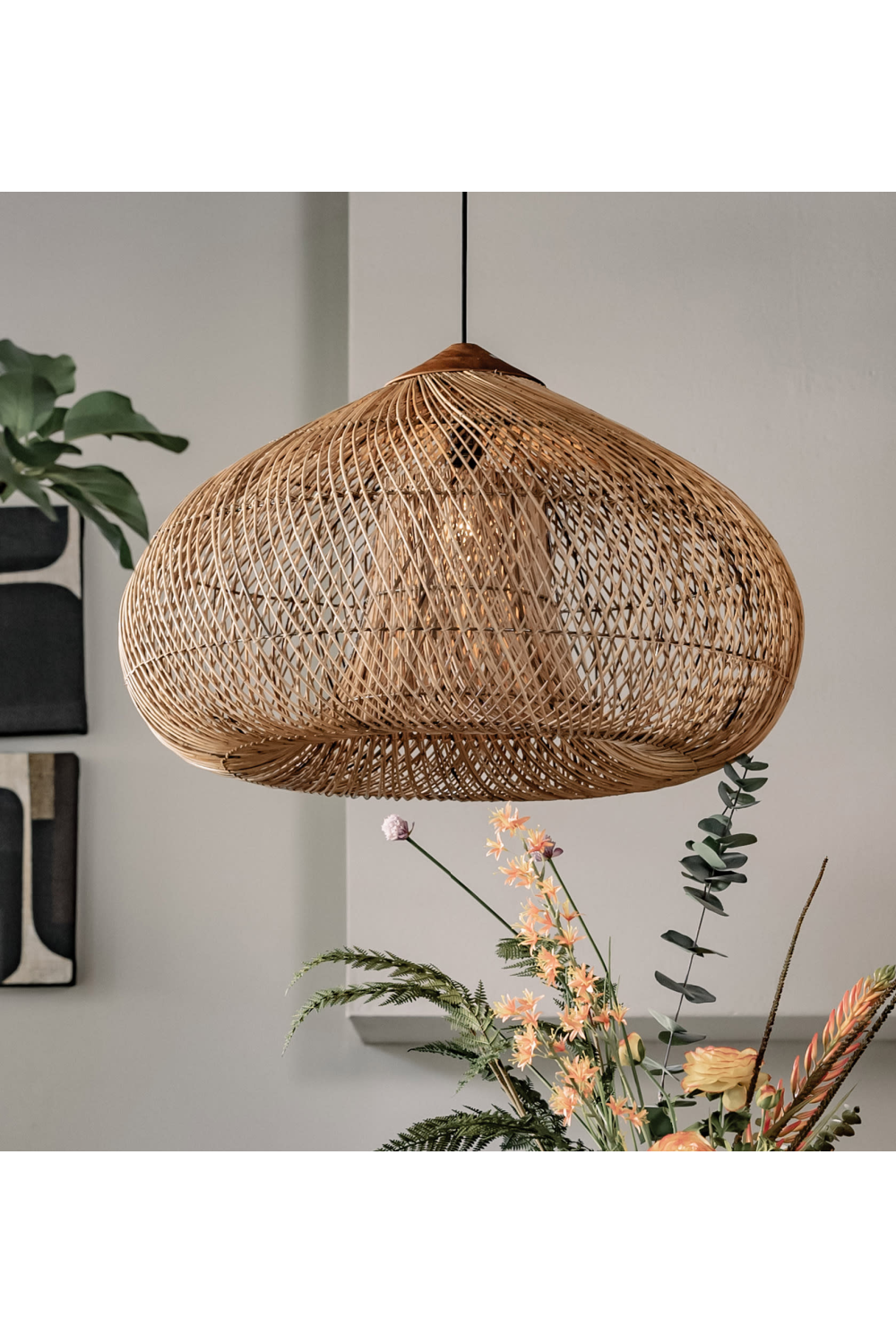 Natural Rattan Drum Lamp | dBodhi Kulit |  OROA.com