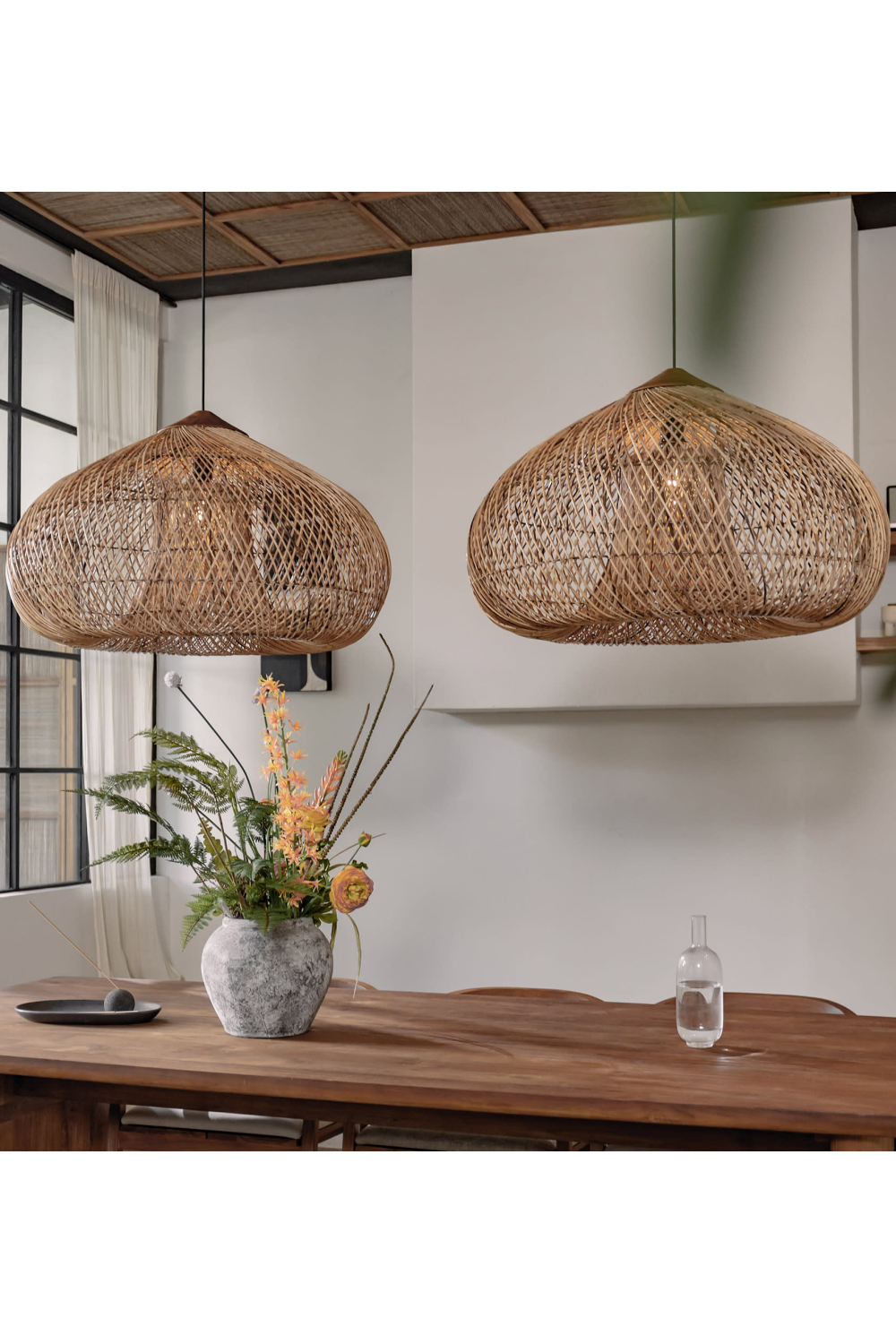 Natural Rattan Drum Lamp | dBodhi Kulit |  OROA.com