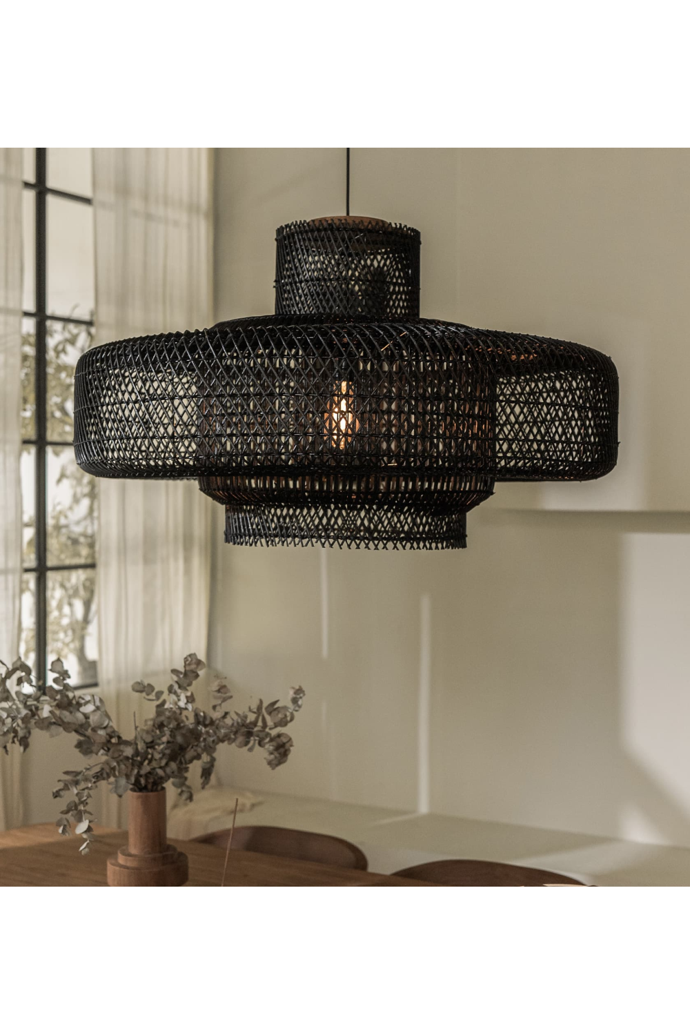 Black Rattan Lampshade | dBodhi Elements |  OROA.com