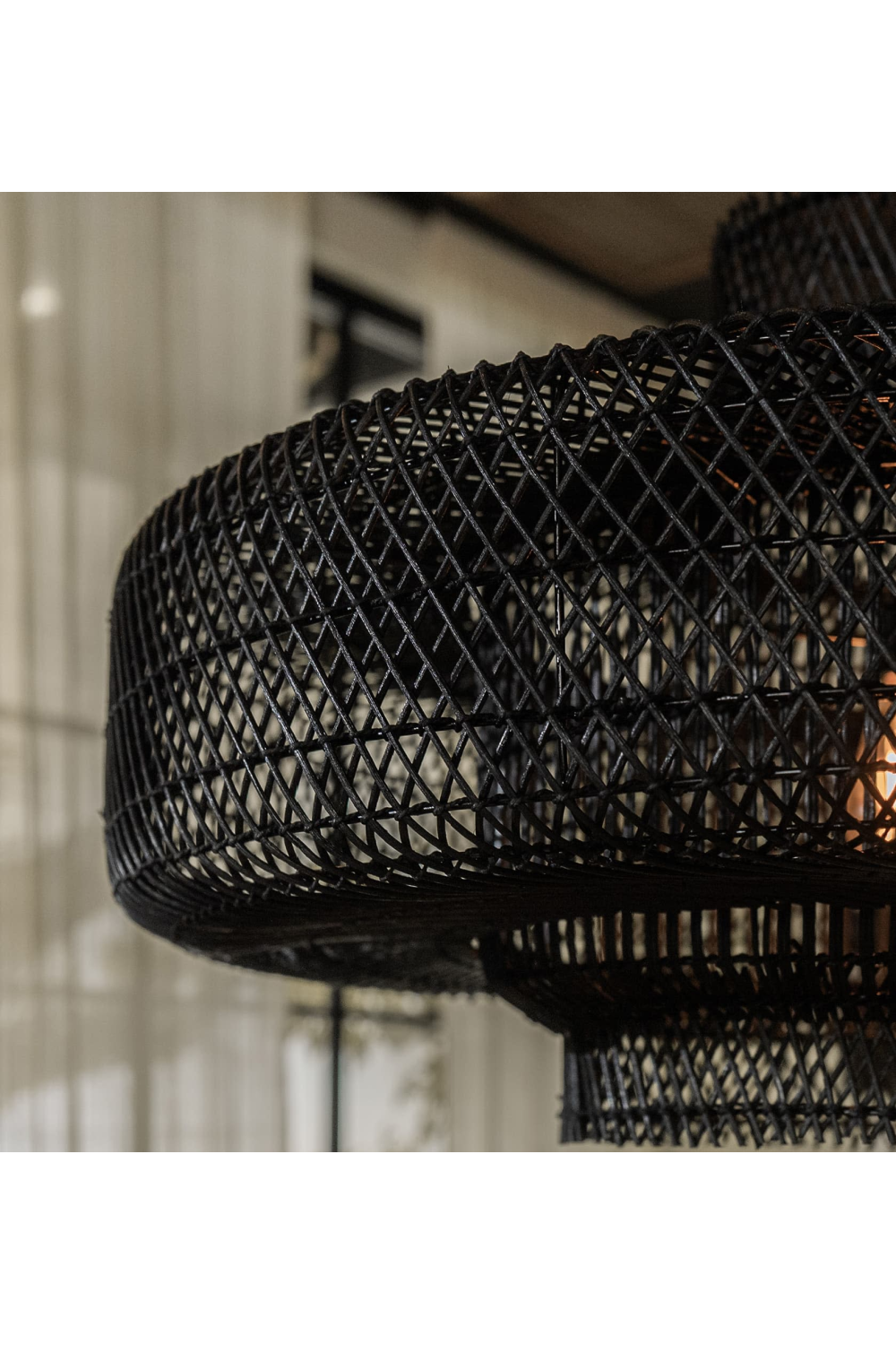 Black Rattan Lampshade | dBodhi Elements |  OROA.com