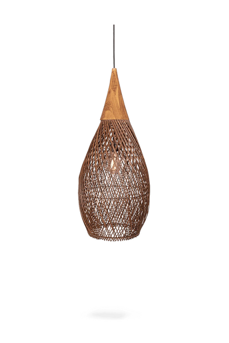Rustic Rattan Hanging Lamp | dBodhi Horn | OROA.com