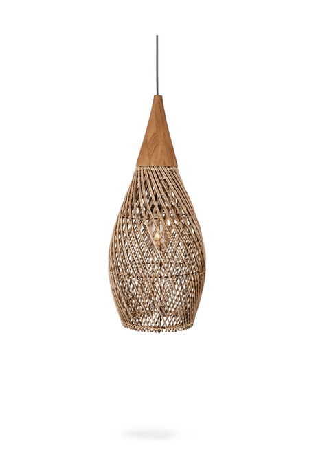 Rustic Rattan Hanging Lamp | dBodhi Horn | OROA.com
