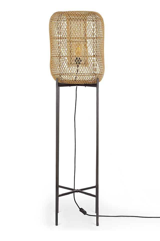 Metal Base Rattan Floor Lamp | dBodhi Nugget | OROA.com