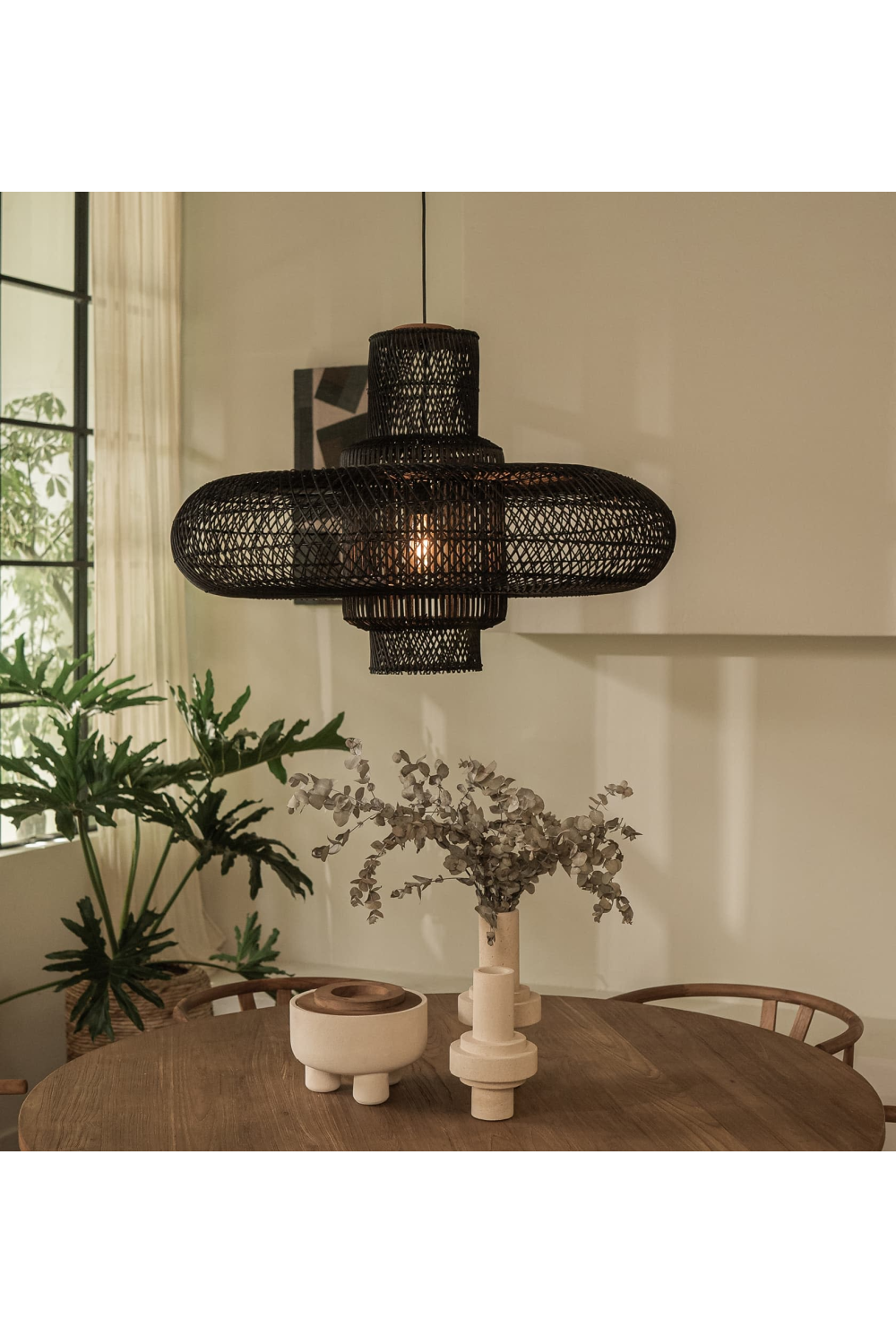 Black Rattan Modern Lampshade | dBodhi Organo |  OROA.com