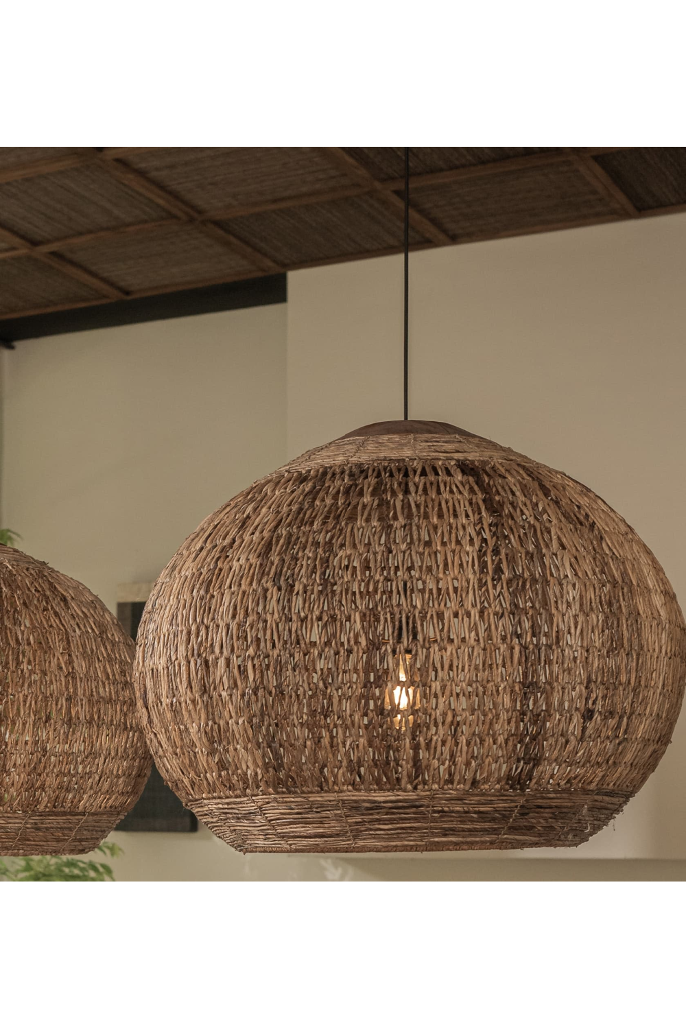 Weave Abaca Round Lampshade | dBodhi Tumbler Wing |  OROA.com