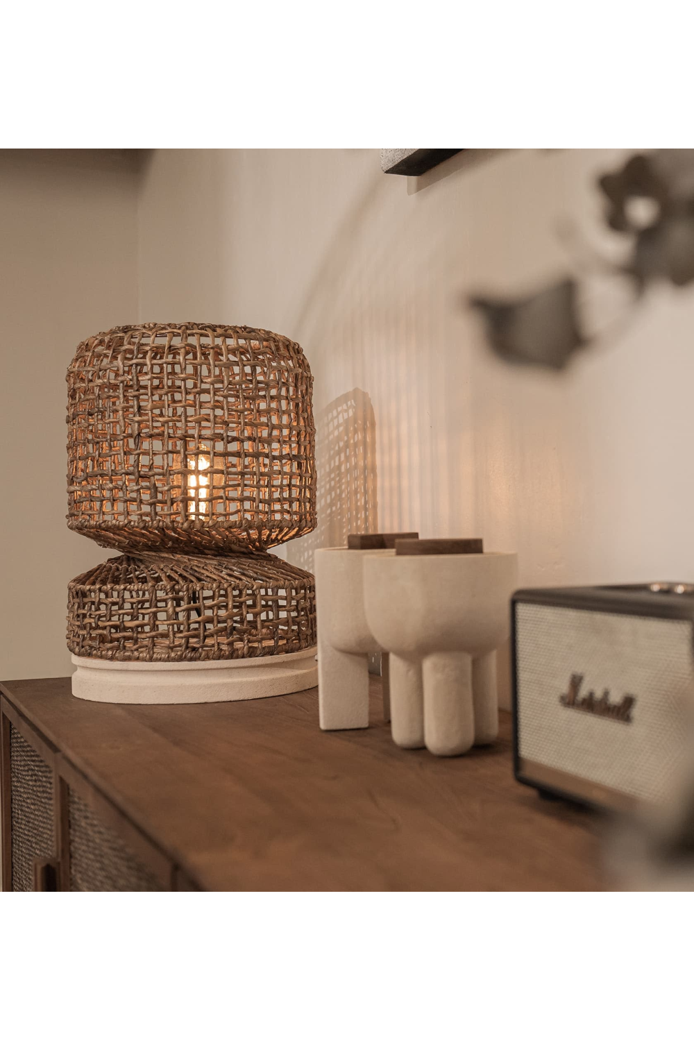 Abaca Wide Table Lampshade | dBodhi Twister |  OROA.com