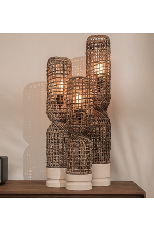 Abaca Rustic Table Lampshade | dBodhi Twister | OROA.com