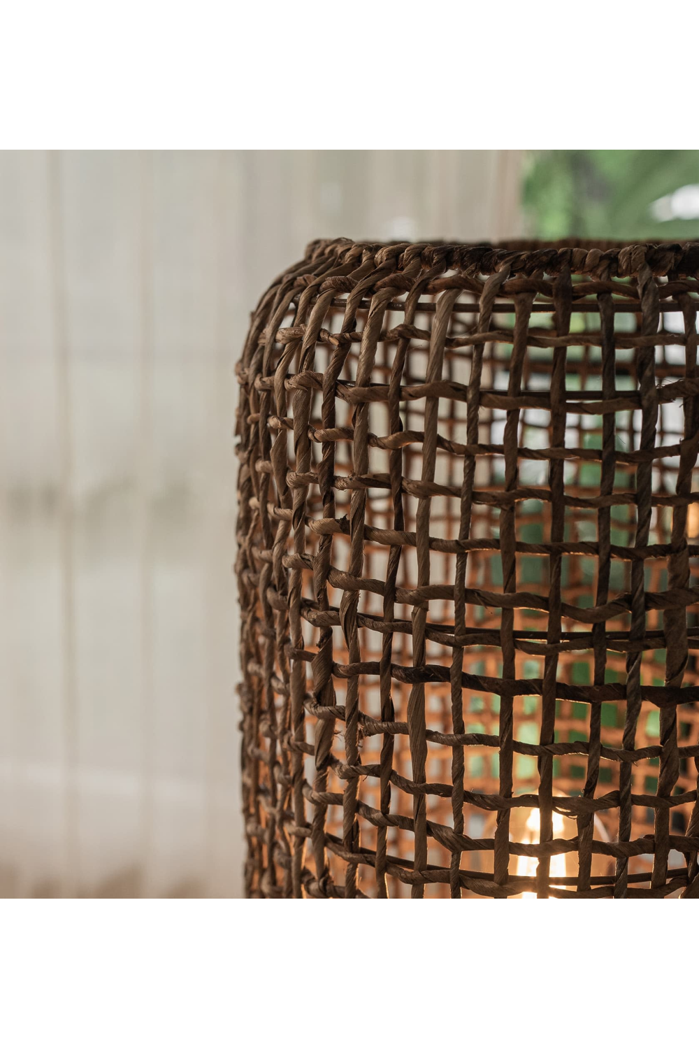 Abaca Rustic Floor Lampshade | dBodhi Twister |  OROA.com