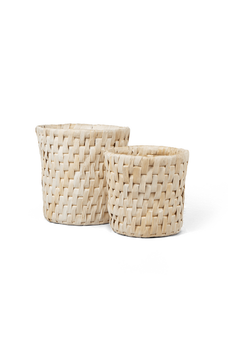 Round Weaved Abaca Basket Set (2) | dBodhi Semeru | OROA.com