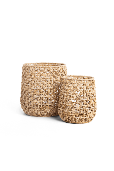Round Woven Abaca Basket Set (2) | dBodhi Sindoro | OROA.com