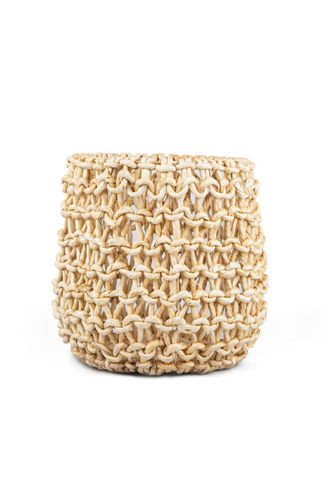 Round Interlaced Abaca Basket | dBodhi Banda | OROA.com
