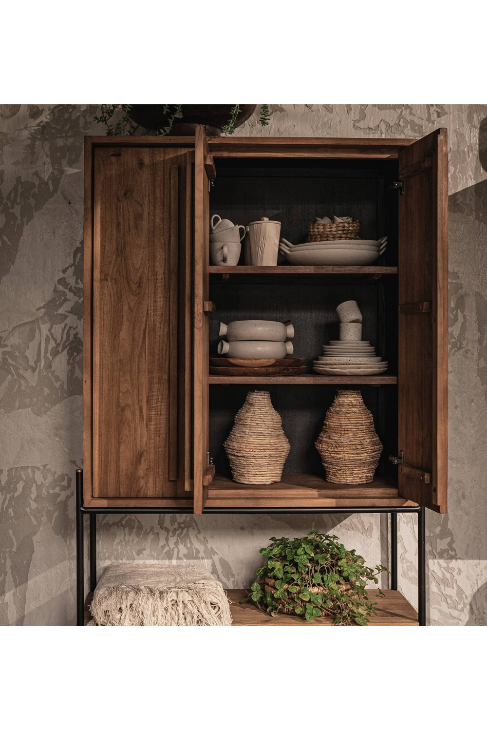 Wooden Cabinet With Lower Rack | dBodhi Outline | OROA.com