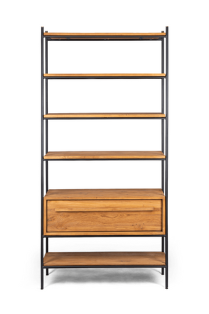 Teak Wood 1-Drawer Open Cabinet | dBodhi Outline | OROA.com