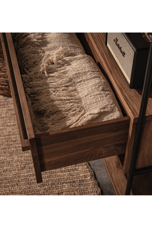 Teak Wood 1-Drawer Open Cabinet | dBodhi Outline | OROA.com