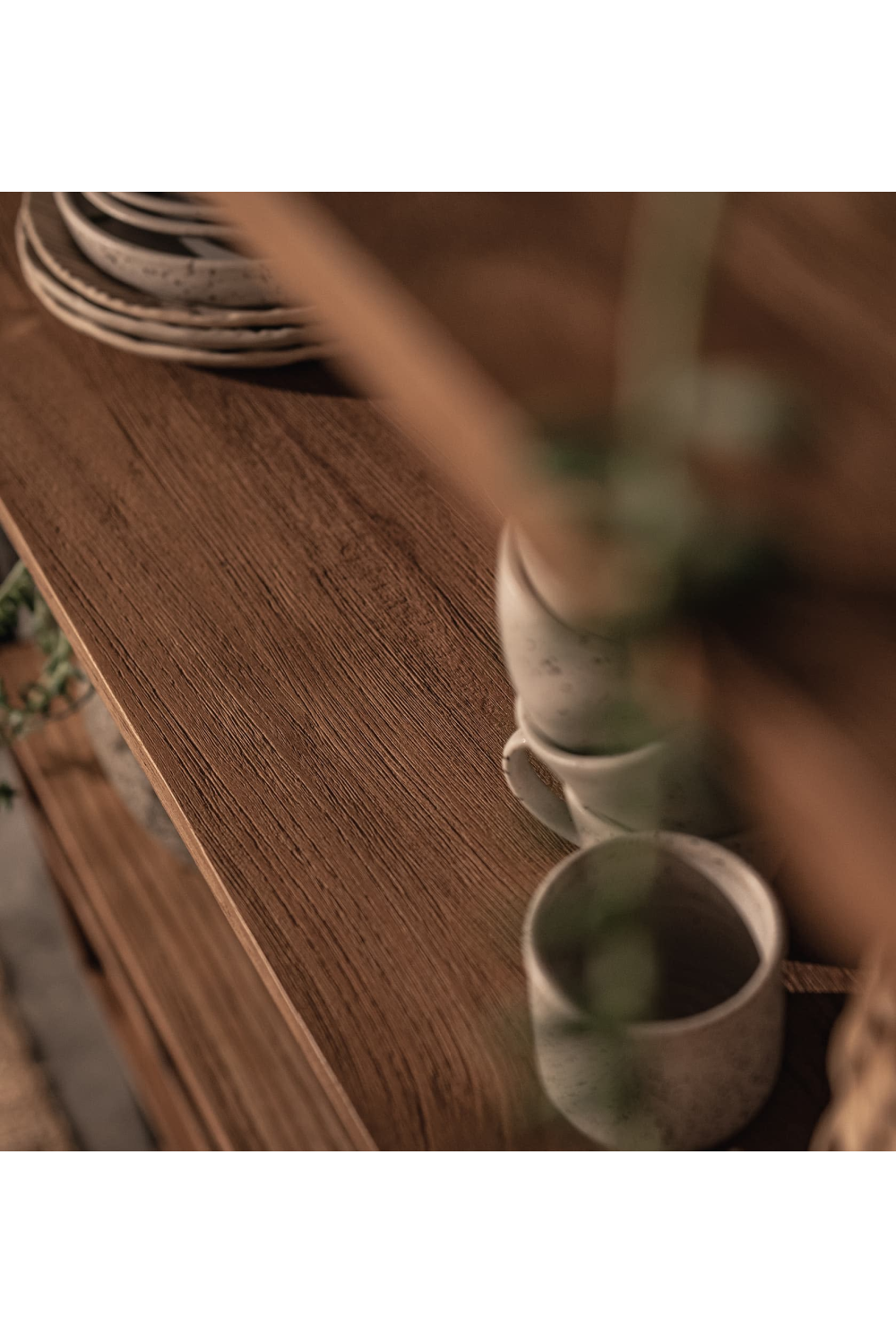 Teak Wood 1-Drawer Open Cabinet | dBodhi Outline | OROA.com