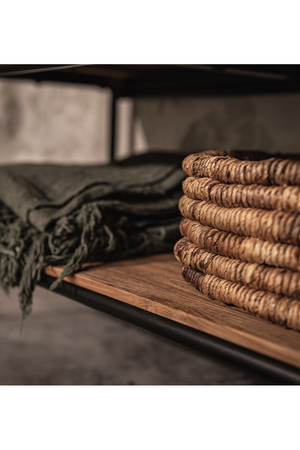 Natural Teak Glass 4-Door Cabinet | dBodhi Outline | OROA.com