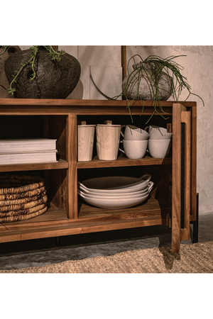 Wooden Sideboard With Open Shelves | dBodhi Outline | OROA.com